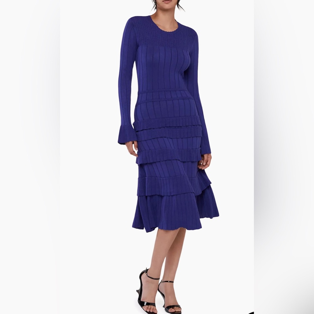 Rachel Parcell Blue Midi Sweater Dress- Size Small